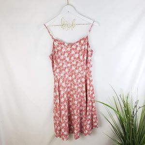 Old Navy Pink Floral Spaghetti Strap Dress